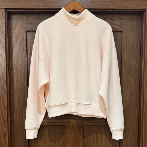 NWT CALIA Wedge Funnel Pullover Sweatshort in Faded Pink—Size Small - Picture 2 of 5